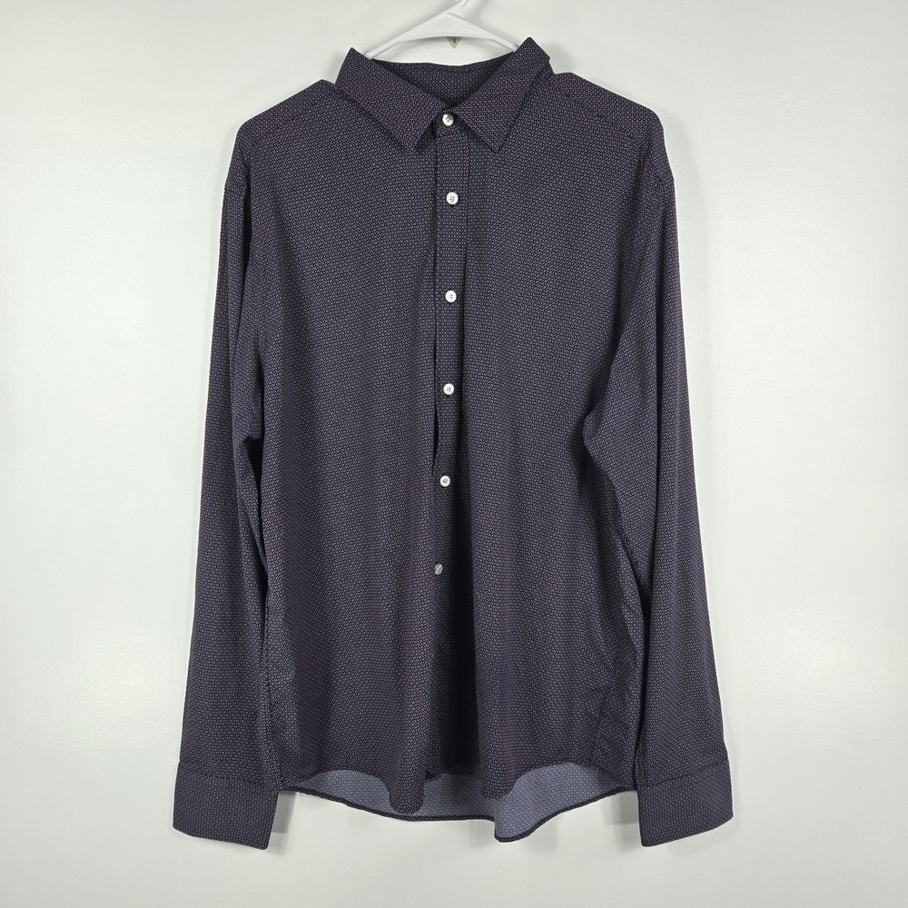Untuck It Mens XL Slim Fit Peraldi Long Sleeve Button‎ Up Shirt NWT UT09